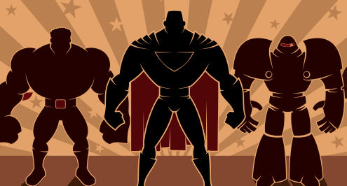 Superheroes uniting with unified communications.
